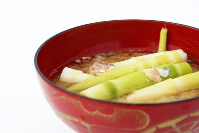信州の郷土料理 根曲がり竹と鯖缶の味噌汁 あんずのブログ