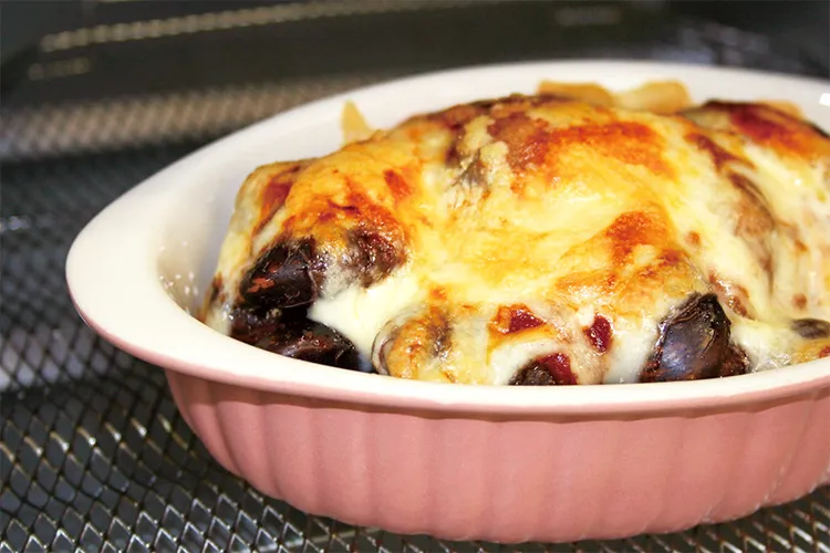 チーズにいい感じの焦げ目がついて美味しそうな花豆